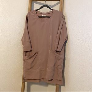 Silence + Noise Dolman Sleeve Tunic Dress Mauve S